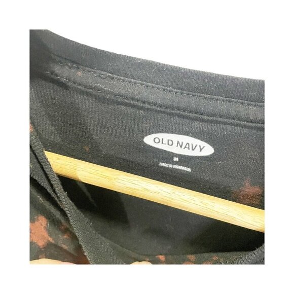 Old Navy King Kong Black Distressed Bleach Dye M Short Sleeved Shirt - Picture 4 of 4